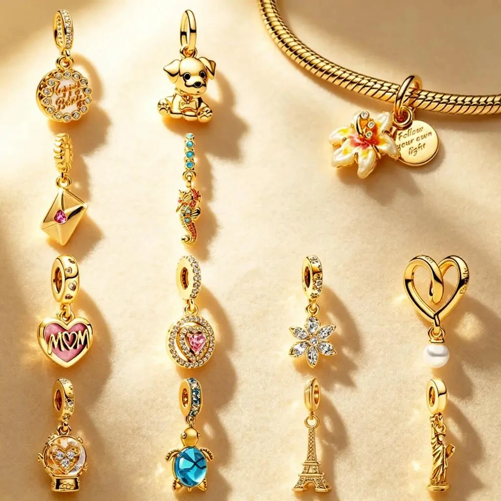 2026 Golden Charms DIY Women Jewelry Gifts Seahorse Cherry Blossom Wrapped Heart Love Letter Pendant Fit Original Bracelet Beads
2026 Golden Charms DIY Women Jewelry Gifts Seahorse Cherry Blossom Wrapped Heart Love Letter Pendant Fit Original Bracelet Beads