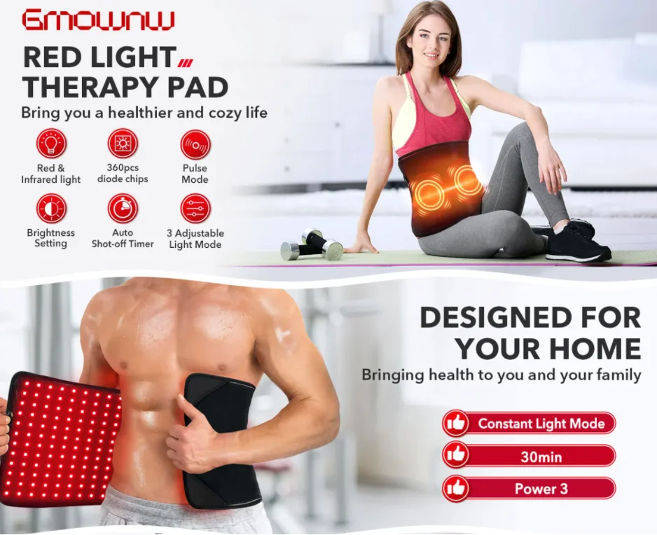 Red Light Therapy Belt 850nm 660nm 360pcs LED Slimming Waist Wrap for Fat Burning & Skin Rejuvenation
Red Light Therapy Belt 850nm 660nm 360pcs LED Slimming Waist Wrap for Fat Burning & Skin Rejuvenation
