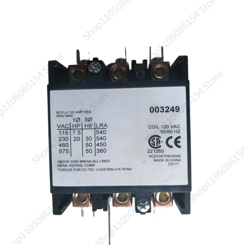 50/60Hz C25GNY8 C25GNY8B Plasma contactor AC120V 90A coil
50/60Hz C25GNY8 C25GNY8B Plasma contactor AC120V 90A coil