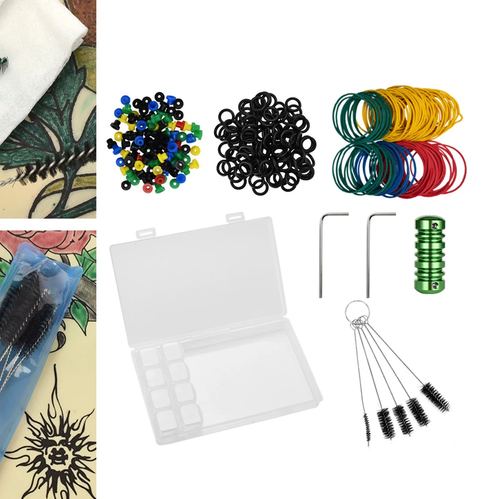 Tattoo Kit Supplies Handle Accessory Set Rubber Bands Pin Cushion Needle Brush Cleaner For Machine Use Green Wstz0020_06
Tattoo Kit Supplies Handle Accessory Set Rubber Bands Pin Cushion Needle Brush Cleaner For Machine Use Green Wstz0020_06
