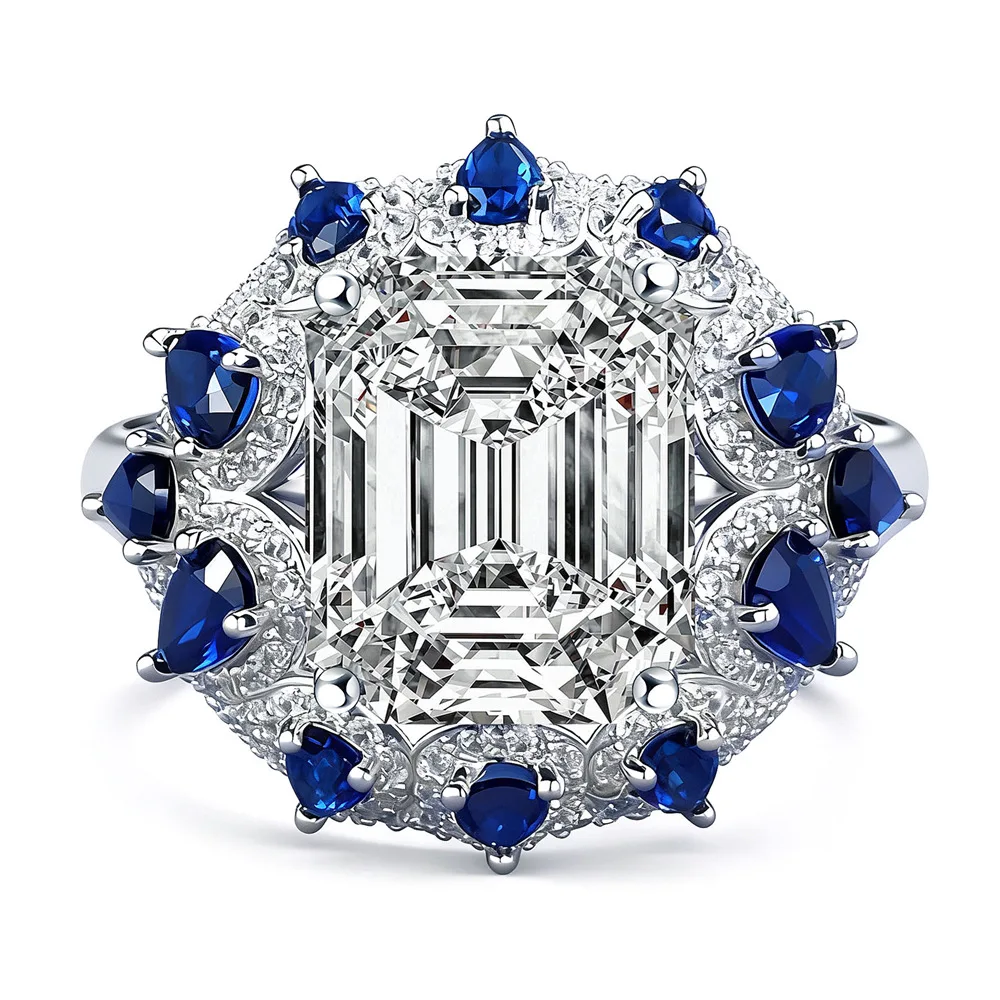 S925 Rhodium Plated Silver 8CT D Color Moissanite 10x12mm Secret Garden Engagement Ring for Women, Exquisite Jewelry
S925 Rhodium Plated Silver 8CT D Color Moissanite 10x12mm Secret Garden Engagement Ring for Women, Exquisite Jewelry