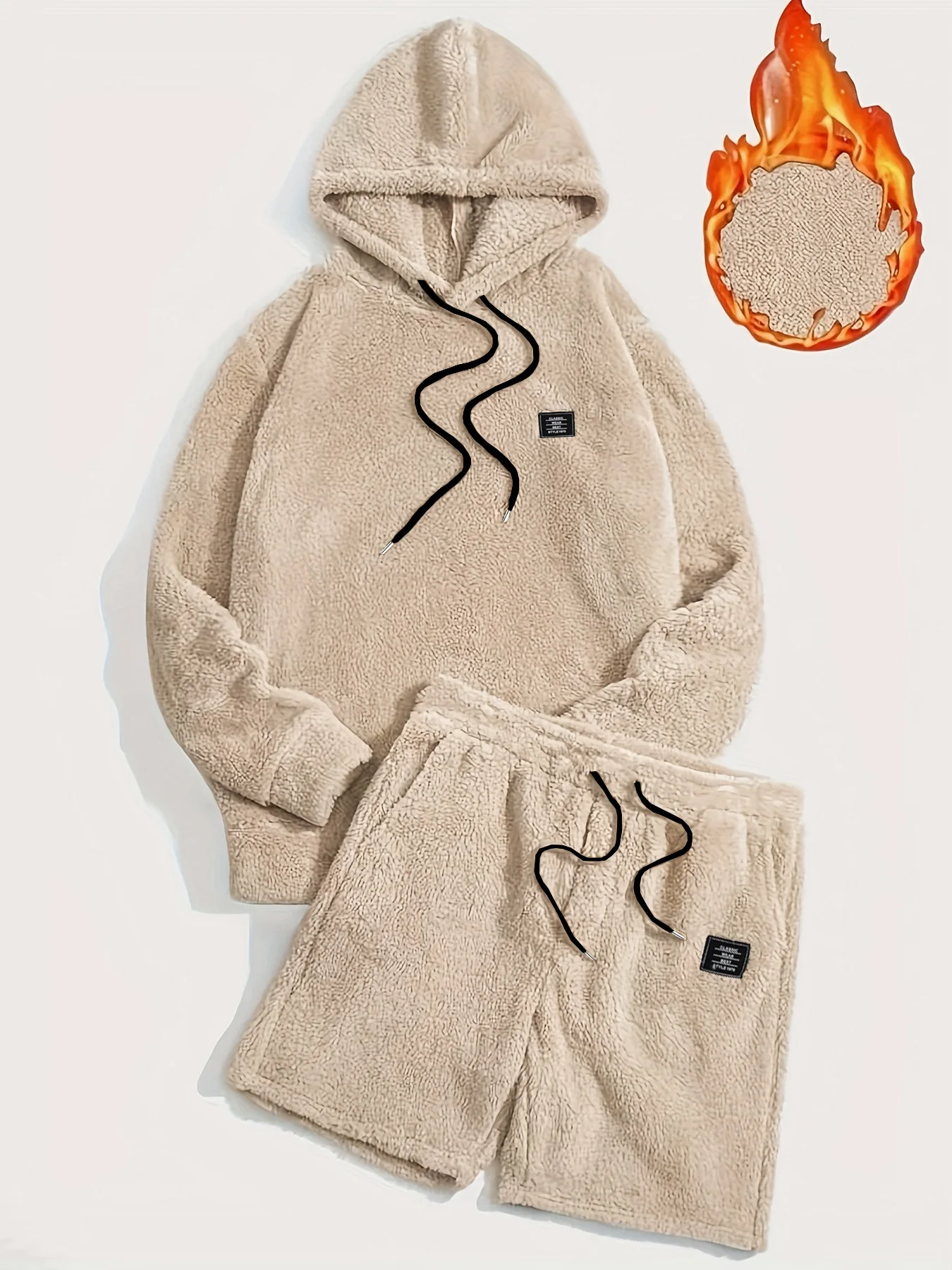 Men's Autumn Winter Warm Hooded Furry Elastic Pure Color Chapter Boy Set Casual Comfortable Breathable Sports Suit
Men's Autumn Winter Warm Hooded Furry Elastic Pure Color Chapter Boy Set Casual Comfortable Breathable Sports Suit