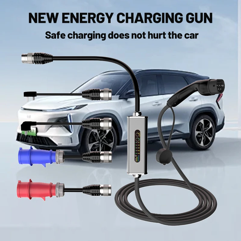 European standard single-phase 16/32A new energy electric vehicle charging gun 4/7.5KW with 5m cable portable
European standard single-phase 16/32A new energy electric vehicle charging gun 4/7.5KW with 5m cable portable