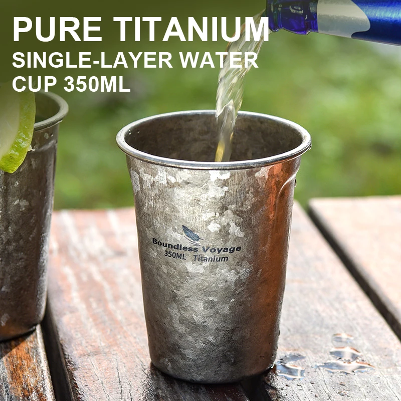 Pure Titanium Single-Layer Water Cup 350ml, Ultra Lightweight And Portable Outdoor Camping Travel Coffee Cup,A1440
Pure Titanium Single-Layer Water Cup 350ml, Ultra Lightweight And Portable Outdoor Camping Travel Coffee Cup,A1440