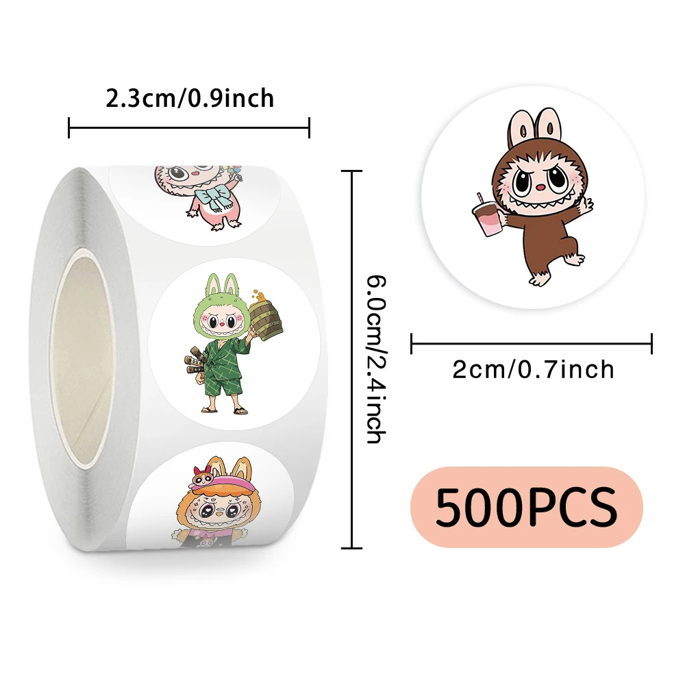 500pcs Cute Cartoon LABUBU Stickers Roll Funny Anime Sealing Decals DIY Skateboard Guitar Laptop Decoration Sticker Reward Gift
500pcs Cute Cartoon LABUBU Stickers Roll Funny Anime Sealing Decals DIY Skateboard Guitar Laptop Decoration Sticker Reward Gift