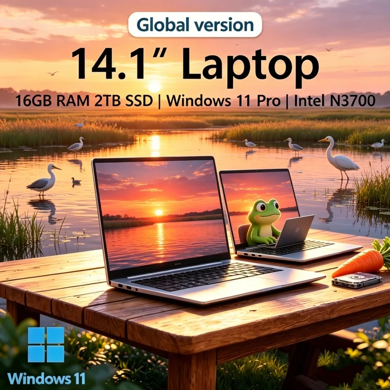 2026 Arcane Slimset 14.1'' Threadthin Laptop 16GB RAM SSD Intel N3700 1080P Screen Windows 11 Pro Smart Mellow Concentrated
2026 Arcane Slimset 14.1'' Threadthin Laptop 16GB RAM SSD Intel N3700 1080P Screen Windows 11 Pro Smart Mellow Concentrated