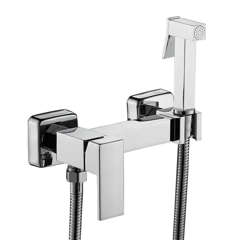 Modern style handheld bidet spray faucet, wall-mounted pressurized brass bidet faucet for bathrooms
Modern style handheld bidet spray faucet, wall-mounted pressurized brass bidet faucet for bathrooms