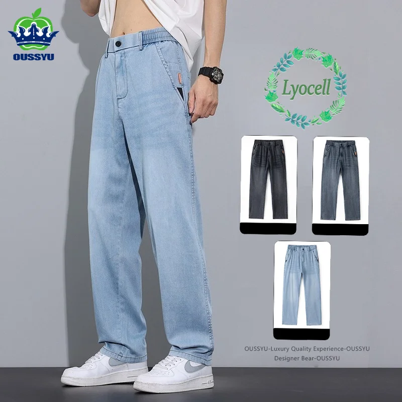 High Quality New Men Summer Lyocell Denim Jeans Loose Fit Straight Leg Thin Breathable Casual Long Pants Design Plus Size M-5XL
High Quality New Men Summer Lyocell Denim Jeans Loose Fit Straight Leg Thin Breathable Casual Long Pants Design Plus Size M-5XL