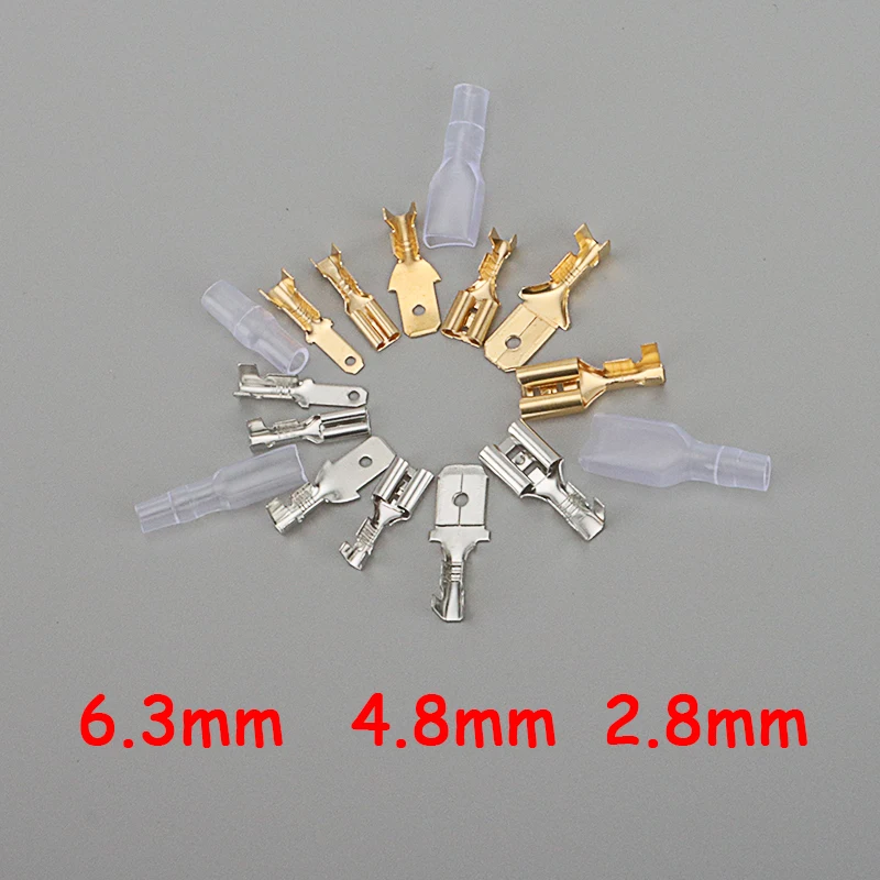 100PCS 2.8mm 4.8mm 6.3mm Insulated Spade Wire Connectors Female & Male Crimp Terminal Set Electrical Cable Crimp Terminal
100PCS 2.8mm 4.8mm 6.3mm Insulated Spade Wire Connectors Female & Male Crimp Terminal Set Electrical Cable Crimp Terminal