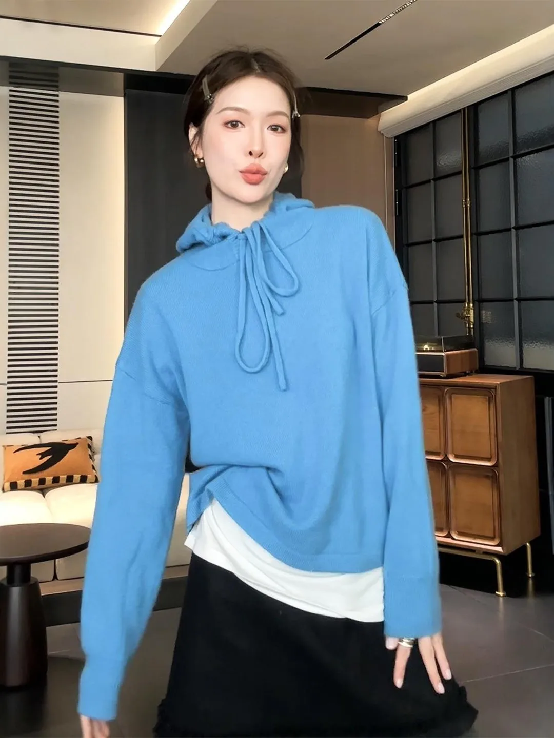 Свободная корейская синяя толстовка с капюшоном Long Sve, женский повседневный топ, удобная новая осенне-зимняя коллекция
Свободная корейская синяя толстовка с капюшоном Long Sve, женский повседневный топ, удобная новая осенне-зимняя коллекция