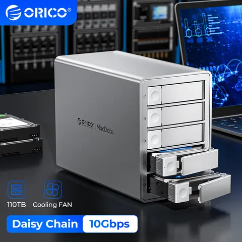 ORICO 4/5 Bay 10Gbps SATA HDD Docking Station SSD Enclosure 2.5"3.5"Hard Drive External Case USB 3.2 Type C HD House Daisy Chain