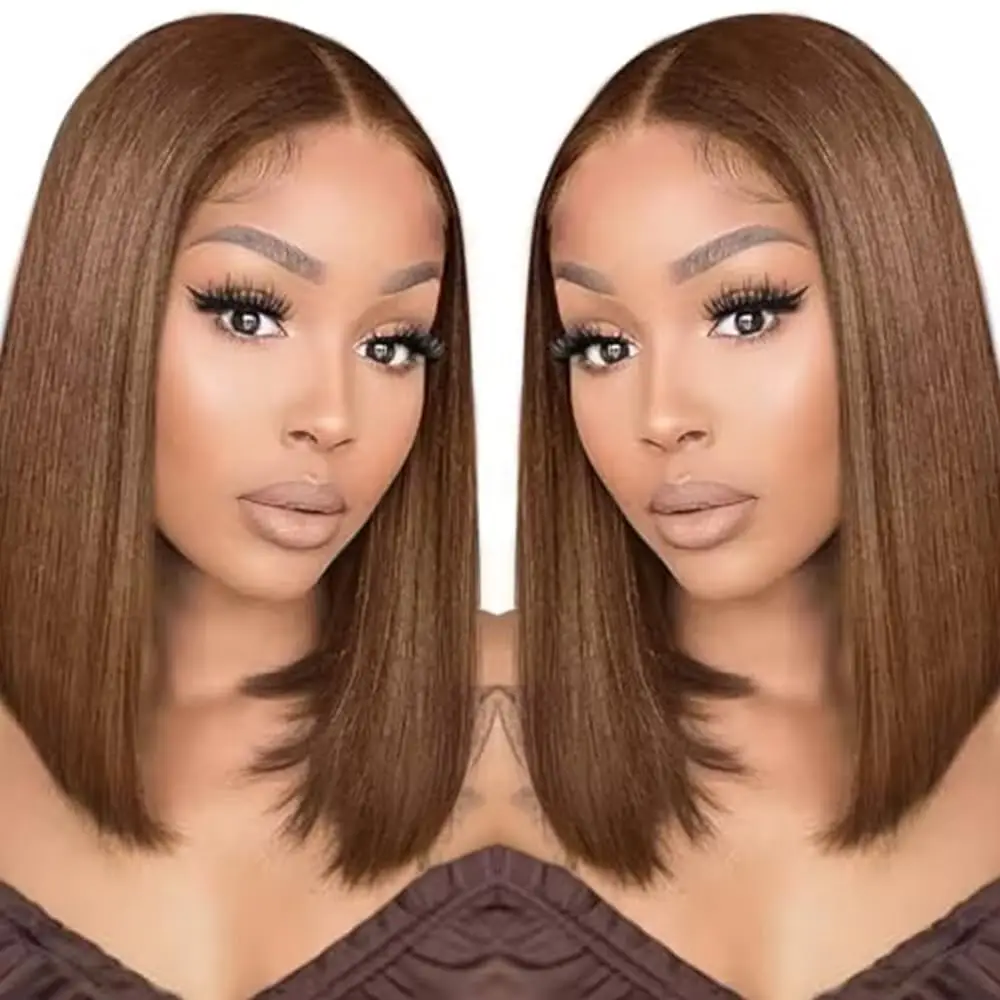 Light Brown Bob Wig Human Hair Lace Front 13X1 Straight #4 Hair Wigs 100% Human Hair Pre Plucked Bob With Baby Hair
Light Brown Bob Wig Human Hair Lace Front 13X1 Straight #4 Hair Wigs 100% Human Hair Pre Plucked Bob With Baby Hair