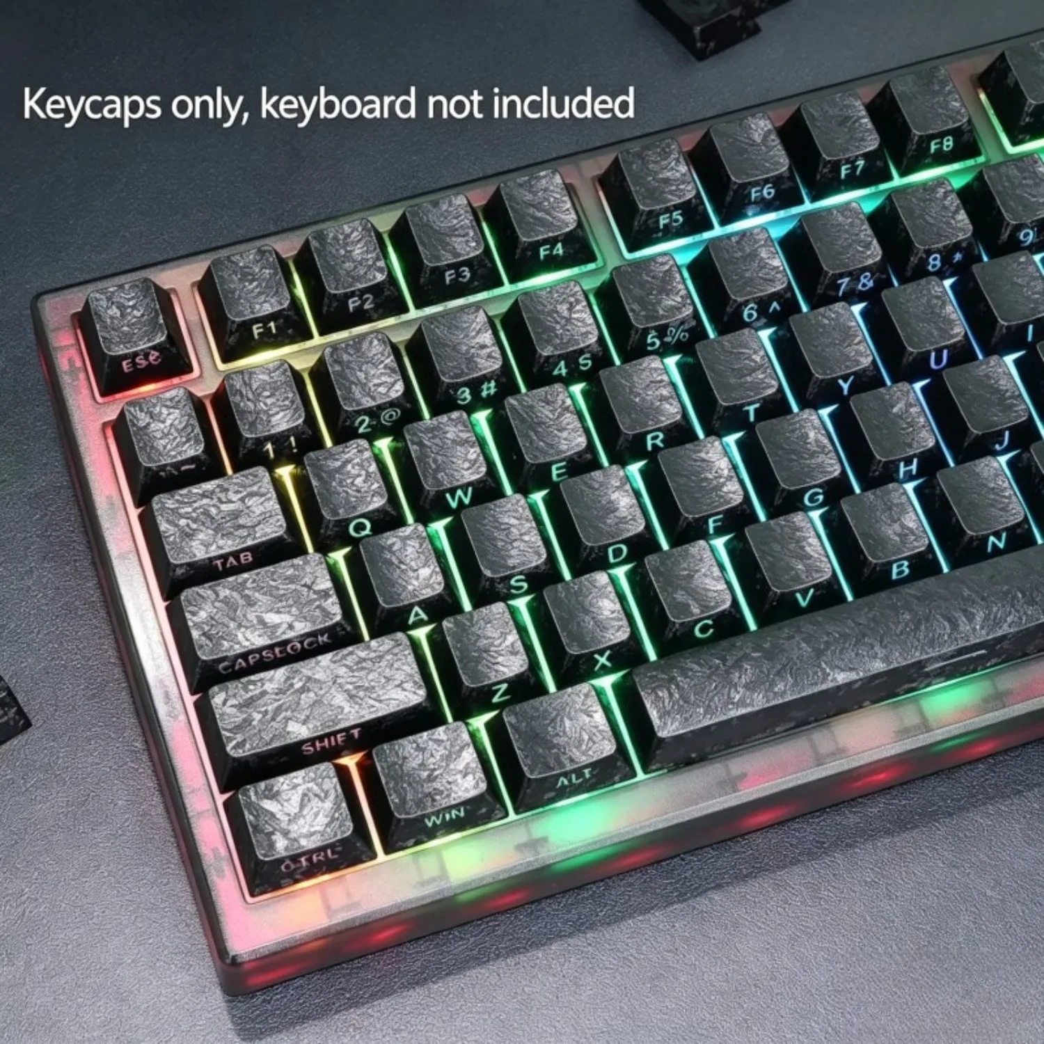 Forged Carbon Matte Double Shot PBT Keycaps Cherry Profile Side Print RGB Backlit Key Caps for MX Switches Mechanical Keyboard
Forged Carbon Matte Double Shot PBT Keycaps Cherry Profile Side Print RGB Backlit Key Caps for MX Switches Mechanical Keyboard