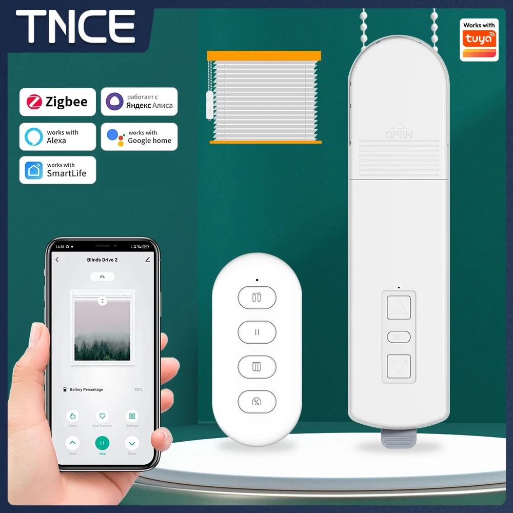 Умные рулонные шторы TNCE Smart Tuya Zigbee с электроприводом, управление через приложение, совместимость с Alexa и Google Home
Умные рулонные шторы TNCE Smart Tuya Zigbee с электроприводом, управление через приложение, совместимость с Alexa и Google Home