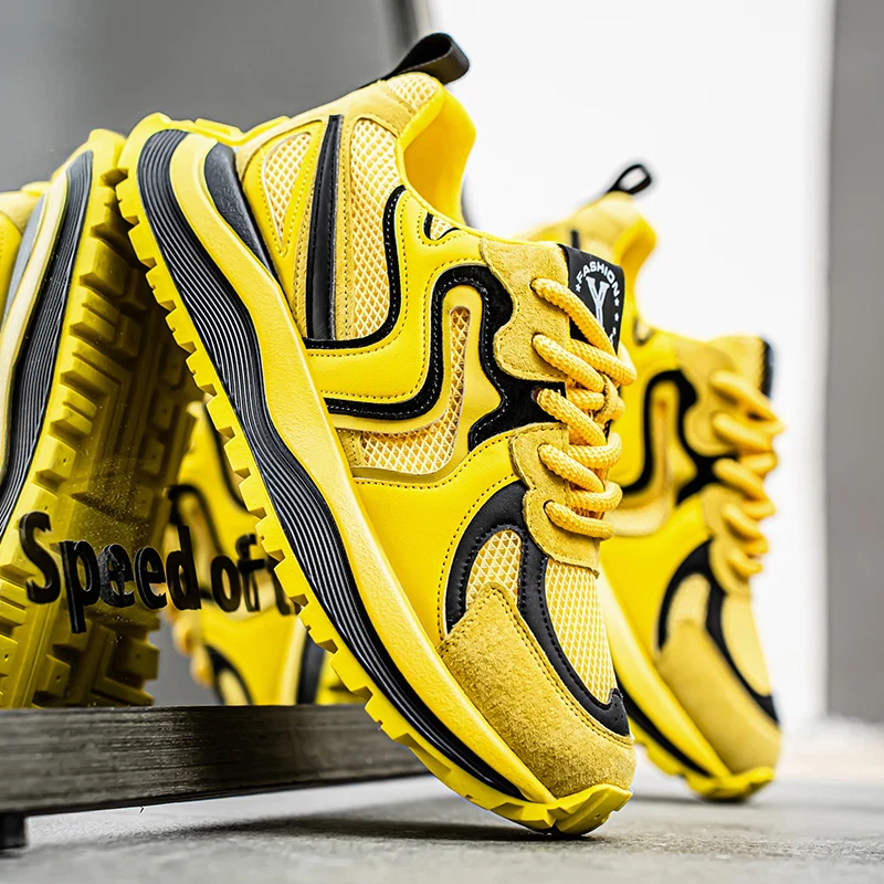 Yellow Chunky Sneakers Men Trendy Versatile Designer Shoes Man 2025 Breathable Comfy Men's Casual Sneakers zapatillas informales
Yellow Chunky Sneakers Men Trendy Versatile Designer Shoes Man 2025 Breathable Comfy Men's Casual Sneakers zapatillas informales