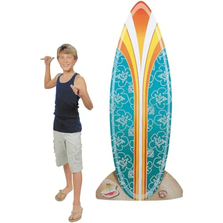 6 Ft Cardboard Surfboard Prop for Beach Luau Party Decorations Orange Blue Hibiscus Floral Pattern Lightweight Life-Size Stand-
6 Ft Cardboard Surfboard Prop for Beach Luau Party Decorations Orange Blue Hibiscus Floral Pattern Lightweight Life-Size Stand-