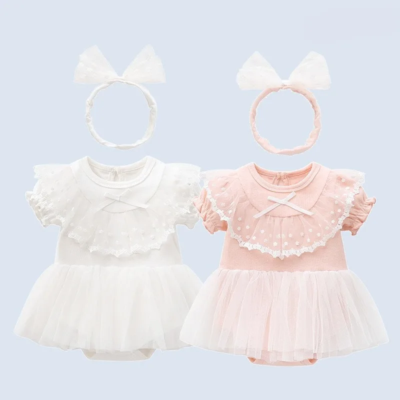 Newborn Baby Girl Cotton Bow Tulle Romper Dress Infant Toddler Short Puff Sleeve Lace Jumsuit Summer Birthday Baby Clothes 3-12M
Newborn Baby Girl Cotton Bow Tulle Romper Dress Infant Toddler Short Puff Sleeve Lace Jumsuit Summer Birthday Baby Clothes 3-12M