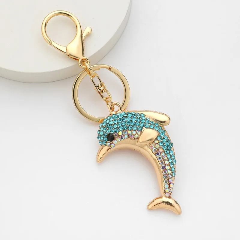European and American Fashion Color Car Keychain Marine Animal Crystal Diamond Wallet Pendant Key Ring Bag Parts accessories
European and American Fashion Color Car Keychain Marine Animal Crystal Diamond Wallet Pendant Key Ring Bag Parts accessories