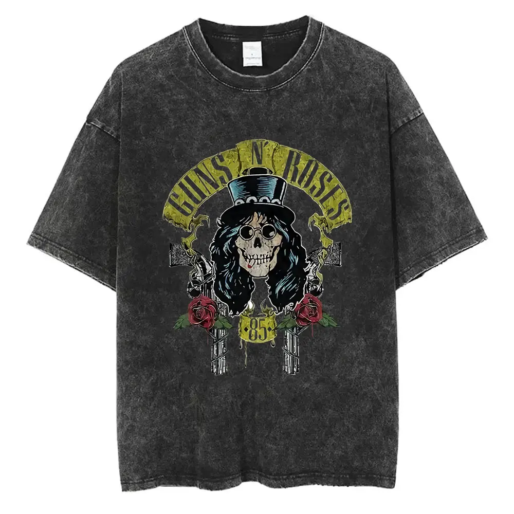 Guns N Roses Slash 85 Washed Vintage T-shirt Unisex Summer Casual T Shirts Men's Women's Fashion Vintage Oversized Short Sleeve
Guns N Roses Slash 85 Washed Vintage T-shirt Unisex Summer Casual T Shirts Men's Women's Fashion Vintage Oversized Short Sleeve