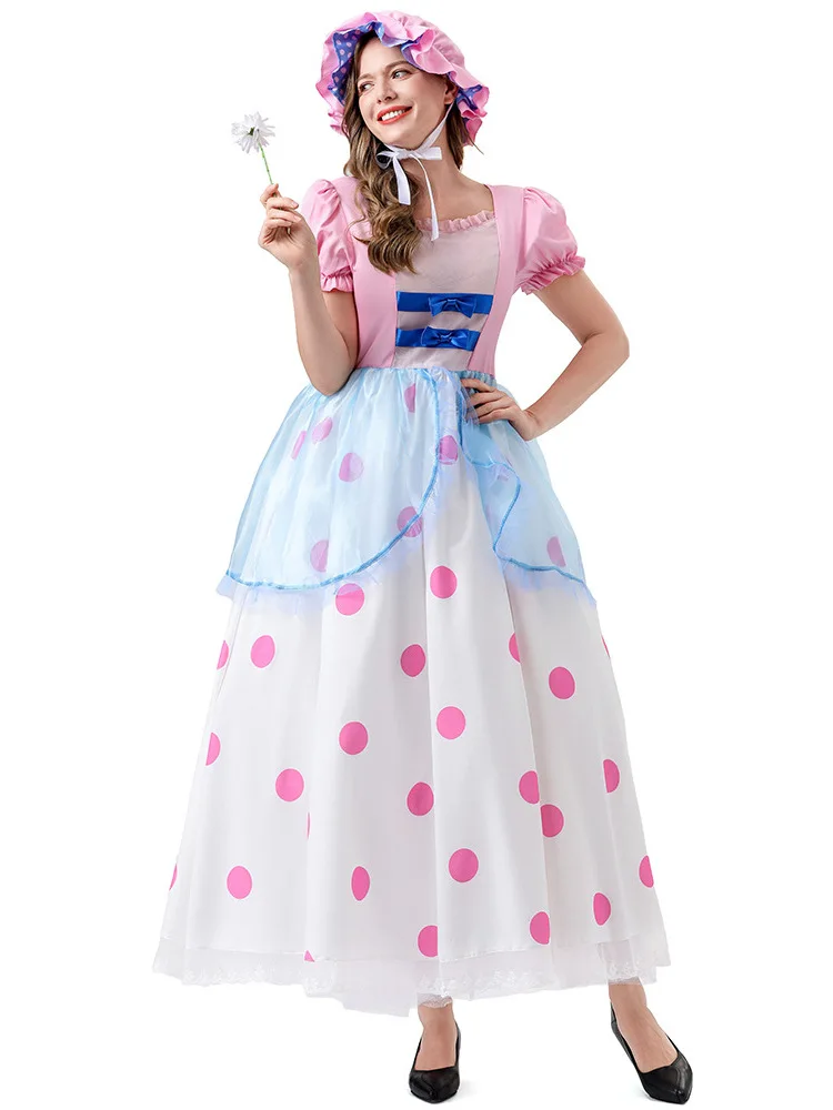 Toy Story Shepherdess Cosplay Costume Long Skirt Halloween Role-playing Women's Traditional Costume Stage Performance Dress
Toy Story Shepherdess Cosplay Costume Long Skirt Halloween Role-playing Women's Traditional Costume Stage Performance Dress
