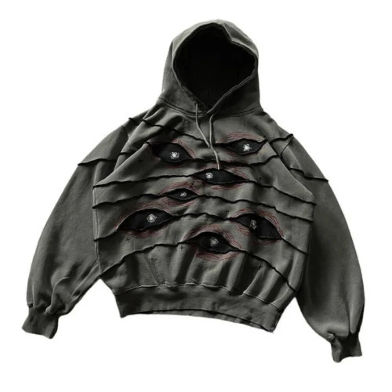 2024 American style new street dark retro ins hoodie with patchwork embroidery heavy industry loose fitting pullover sweatshirt
2024 American style new street dark retro ins hoodie with patchwork embroidery heavy industry loose fitting pullover sweatshirt