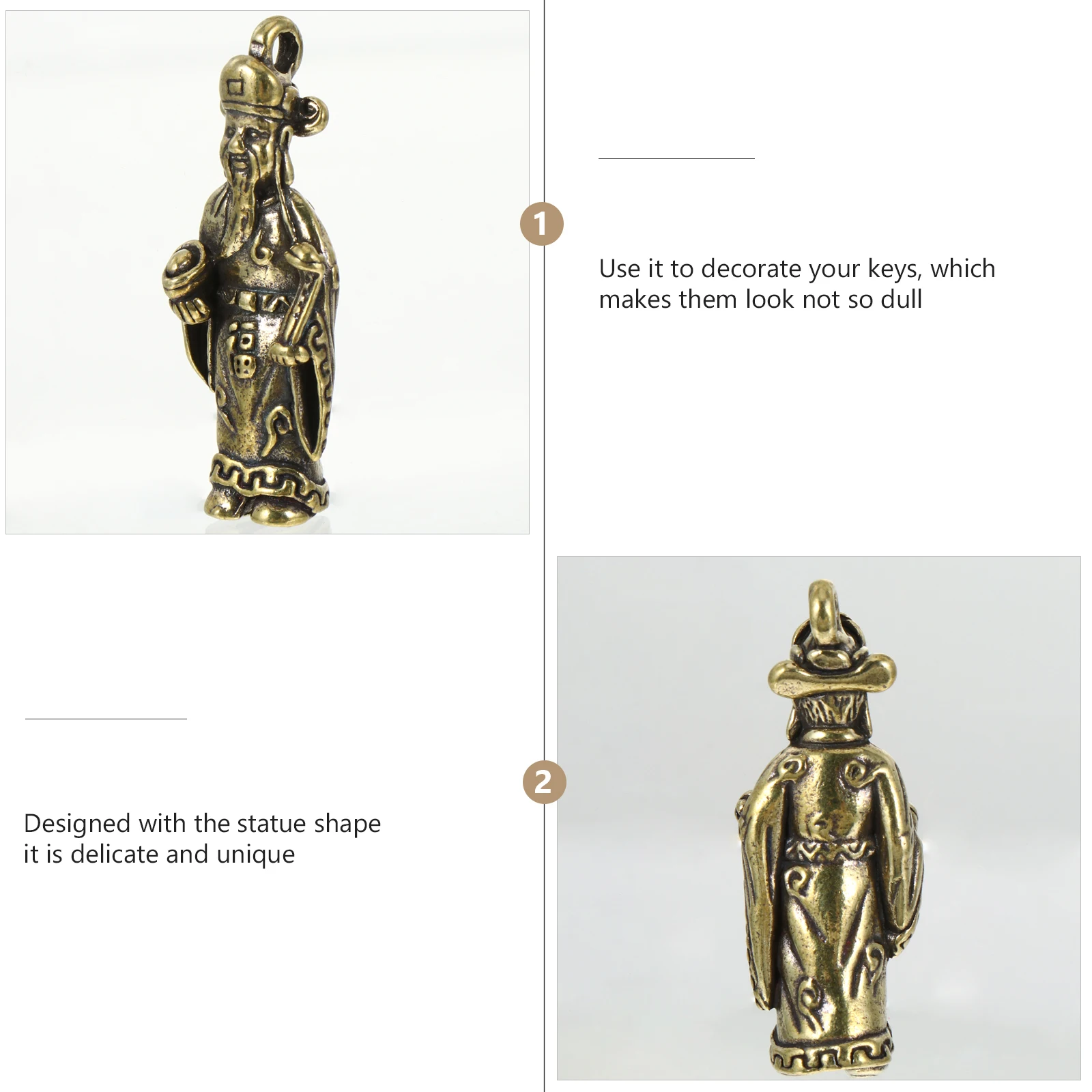 3 Pcs Brass God of Wealth Keychain DIY Pendants Copper Car Accessories Jewelry H made naments Wealth Pendant Necklace Bracelet
3 Pcs Brass God of Wealth Keychain DIY Pendants Copper Car Accessories Jewelry H made naments Wealth Pendant Necklace Bracelet