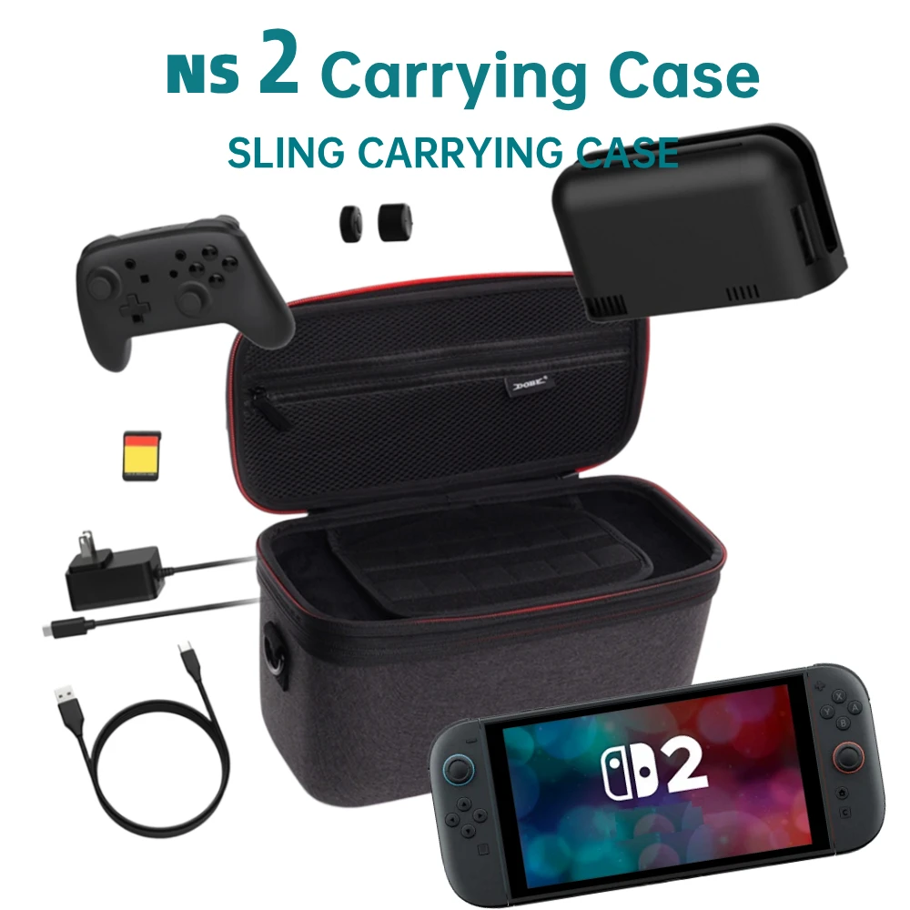 Sling Carrying Case For Switch 2/Switch Travel Protective Bag With Game Card Box Can Holder 6 Card for Controllers & Accessories
Sling Carrying Case For Switch 2/Switch Travel Protective Bag With Game Card Box Can Holder 6 Card for Controllers & Accessories