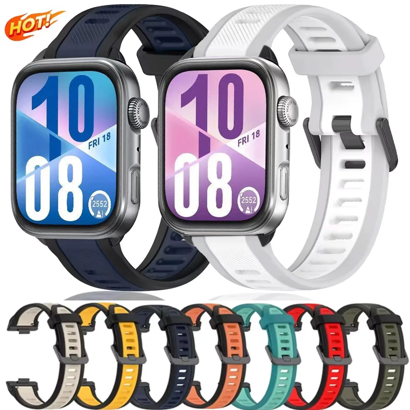 Silicone Strap For Huawei Watch Fit 3/Fit 4 Two-color Breathable Bracelet wristband for Huawei Watch Fit 4 Pro Sports Watchband
Silicone Strap For Huawei Watch Fit 3/Fit 4 Two-color Breathable Bracelet wristband for Huawei Watch Fit 4 Pro Sports Watchband