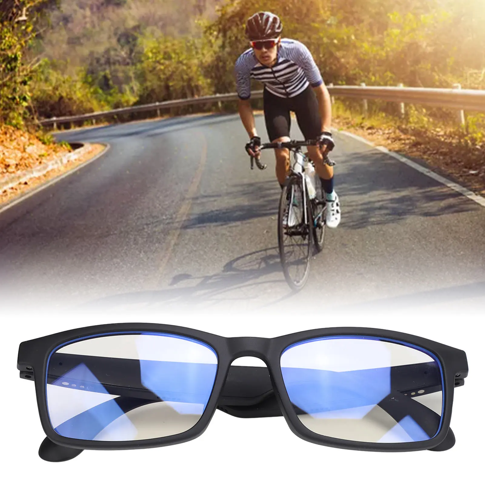 Cycling Sunglasses Bluetooth Sunglasses Stable Connection 4 Hours Playback Time Smart Sound Glasses with Mic for Outdoor Cycling
Cycling Sunglasses Bluetooth Sunglasses Stable Connection 4 Hours Playback Time Smart Sound Glasses with Mic for Outdoor Cycling