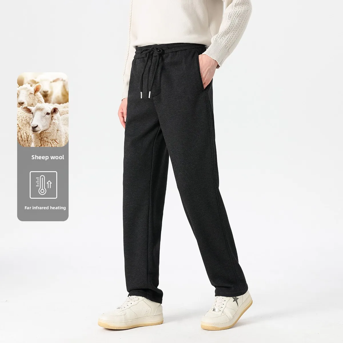 Men's Thiened Double-Faced Fce Woolen Casual Pants Winter New Sle Warm Fce Lined Straight Leg Long Trousers Trendy
Men's Thiened Double-Faced Fce Woolen Casual Pants Winter New Sle Warm Fce Lined Straight Leg Long Trousers Trendy