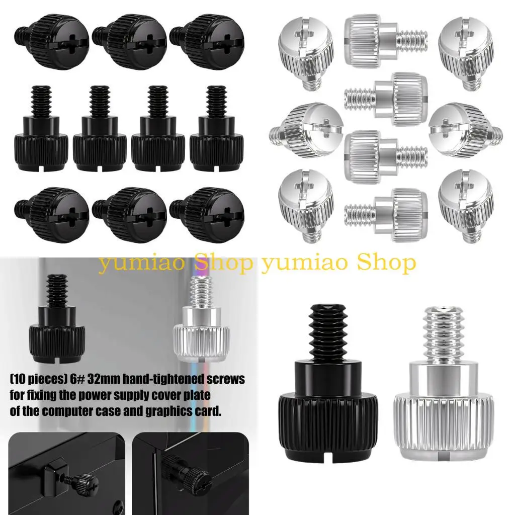 587B Metal Case Thumb Screws 6#32 For Stable Graphics Card And Bracket Mounting