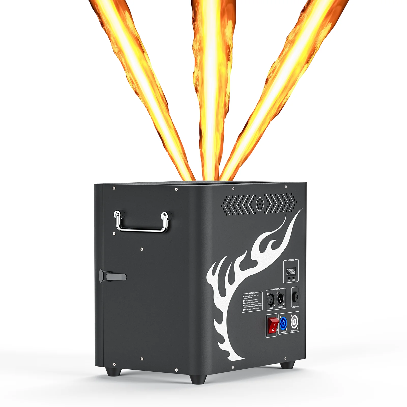 Yiflamefly 300W Three-head Stage Flamethrow DMX Control Pulse Ignition Spitfire Real Fire Flame Machine For Outdoor Party Show
Yiflamefly 300W Three-head Stage Flamethrow DMX Control Pulse Ignition Spitfire Real Fire Flame Machine For Outdoor Party Show