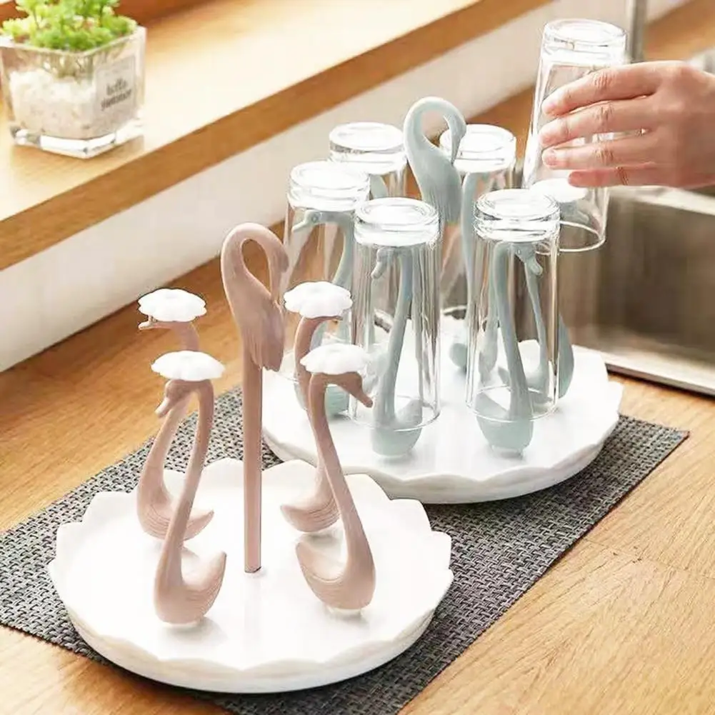 Bottle Cup Hanging Drying Rack Rotatable Cup Holder Swan Design Quick Draining Cup Storage Organizer Home Kitchen Supplies
Bottle Cup Hanging Drying Rack Rotatable Cup Holder Swan Design Quick Draining Cup Storage Organizer Home Kitchen Supplies