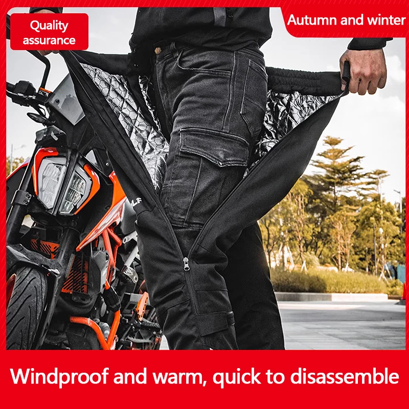 Autumn and winter motorcycle riding long pants: warm, waterproof, windproof, shockproof, quick-release rider pants
Autumn and winter motorcycle riding long pants: warm, waterproof, windproof, shockproof, quick-release rider pants