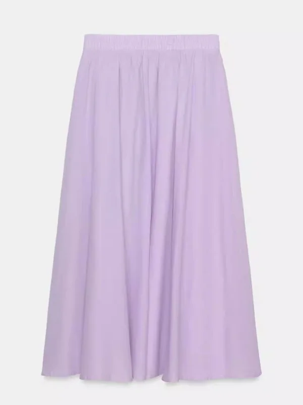 Sweet Fashion High Waist Elastic Waist Midi Skirt Casual Style Pleated A-Line Skirt Polyester Fabric High Elasticity
Sweet Fashion High Waist Elastic Waist Midi Skirt Casual Style Pleated A-Line Skirt Polyester Fabric High Elasticity