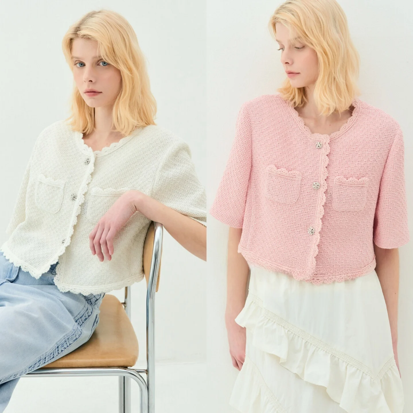 Sweet Spring Summer Thin Lace round Neck Outerwear Versatile Commute Style Slimming Short Coat for Women Standard Fit Button ...
Sweet Spring Summer Thin Lace round Neck Outerwear Versatile Commute Style Slimming Short Coat for Women Standard Fit Button ...