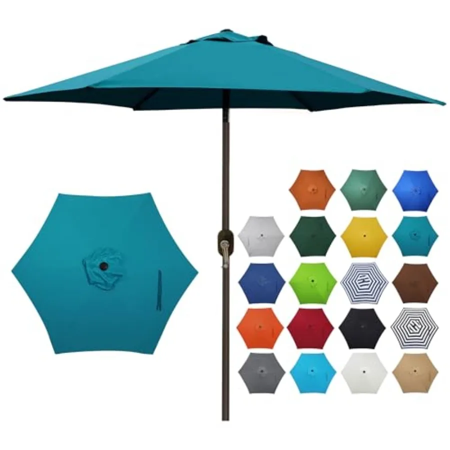 7.5 ft Patio Umbrella, Yard Umbrella, Outdoor Market Umbrella with Push Button Tilt Crank Cerulean
7.5 ft Patio Umbrella, Yard Umbrella, Outdoor Market Umbrella with Push Button Tilt Crank Cerulean