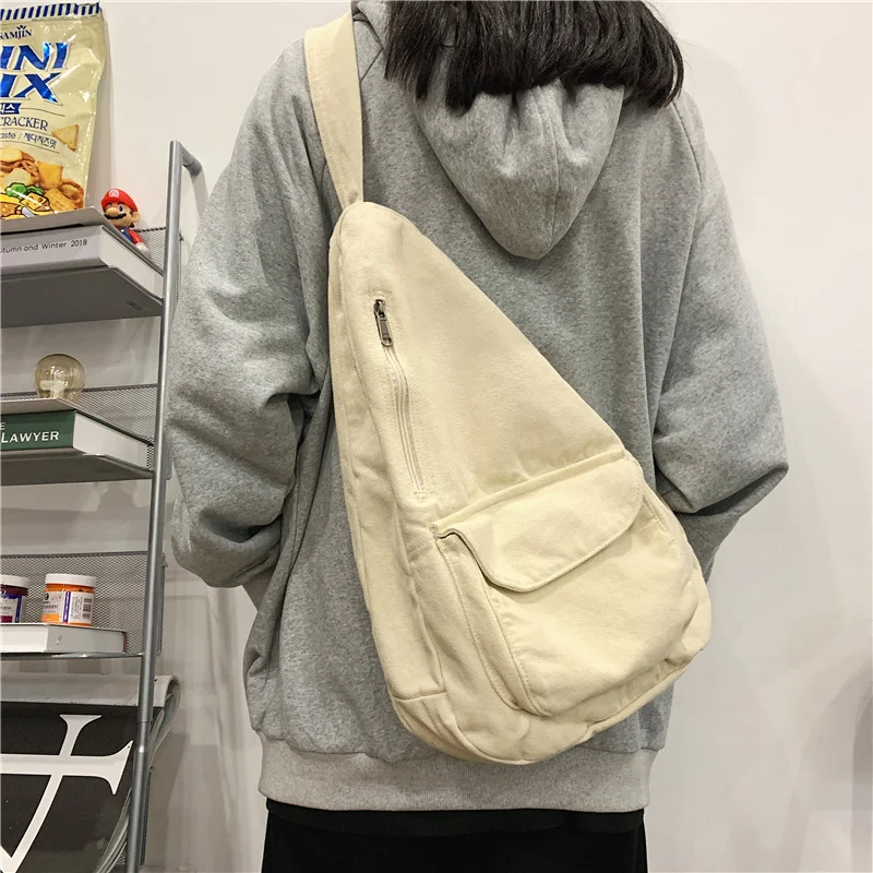 Japanese Harajuku Canvas Bag Women's One Shoulder Crossbody Bag ins Large Capacity Men's Hong Kong Style Waist Bag Chest Bag
Japanese Harajuku Canvas Bag Women's One Shoulder Crossbody Bag ins Large Capacity Men's Hong Kong Style Waist Bag Chest Bag