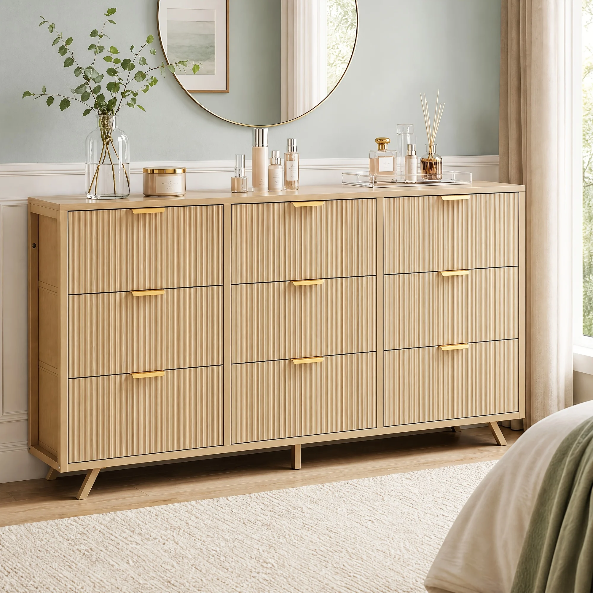 9-Drawer Wide Modern Cabinet Suitable for Dressing Table with Wood & Painted Painted Doors, Ample Storage Dresser for, Bedroom
9-Drawer Wide Modern Cabinet Suitable for Dressing Table with Wood & Painted Painted Doors, Ample Storage Dresser for, Bedroom