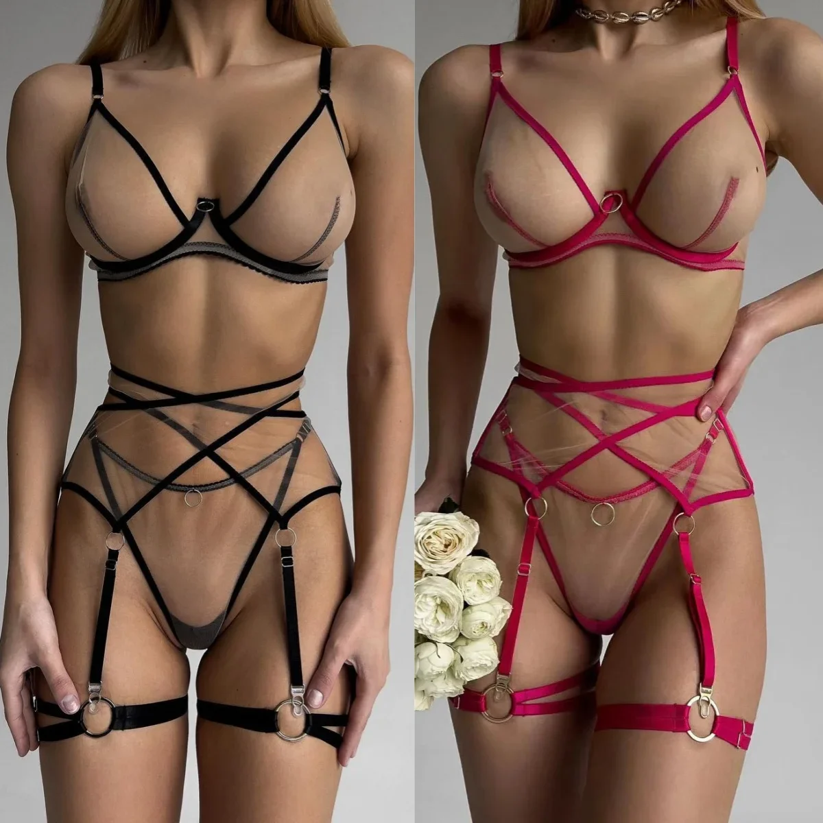 Krasapt Sexy Nude Perspective Lingerie Sets Woman Mesh Patchwork Bra And Panty Garter Three Piece Set Uncensored Exotic Sets
Krasapt Sexy Nude Perspective Lingerie Sets Woman Mesh Patchwork Bra And Panty Garter Three Piece Set Uncensored Exotic Sets