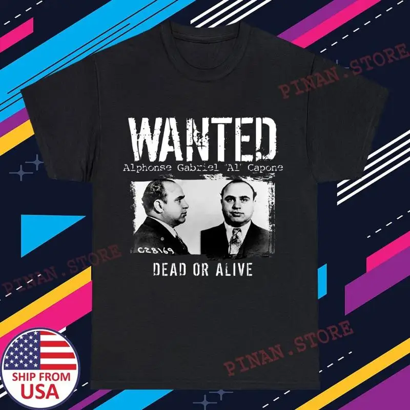 Мужские гангстеры Al Capone Wanted Mafia, черные, темно-синие, размер S-5XL 
Мужские гангстеры Al Capone Wanted Mafia, черные, темно-синие, размер S-5XL