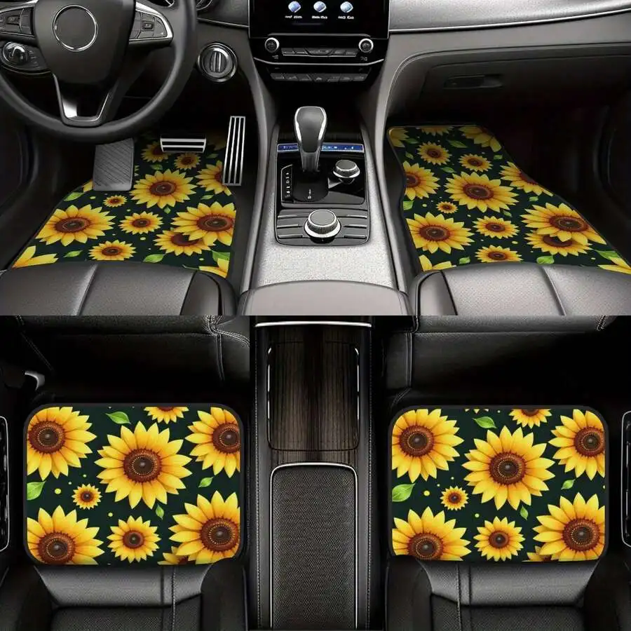 4pcs Sunflower Car Floor Mats Universal Fit Stain Resistant Anti Slip Easy Clean Front Rear
4pcs Sunflower Car Floor Mats Universal Fit Stain Resistant Anti Slip Easy Clean Front Rear