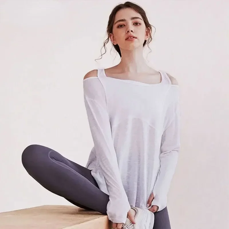 Long Sleeve Yoga Shirts for Women Loose Sports Tee Crop Top Sports Top Women Sportswear Gym Fitness Wear Clothing Workout Female
Long Sleeve Yoga Shirts for Women Loose Sports Tee Crop Top Sports Top Women Sportswear Gym Fitness Wear Clothing Workout Female
