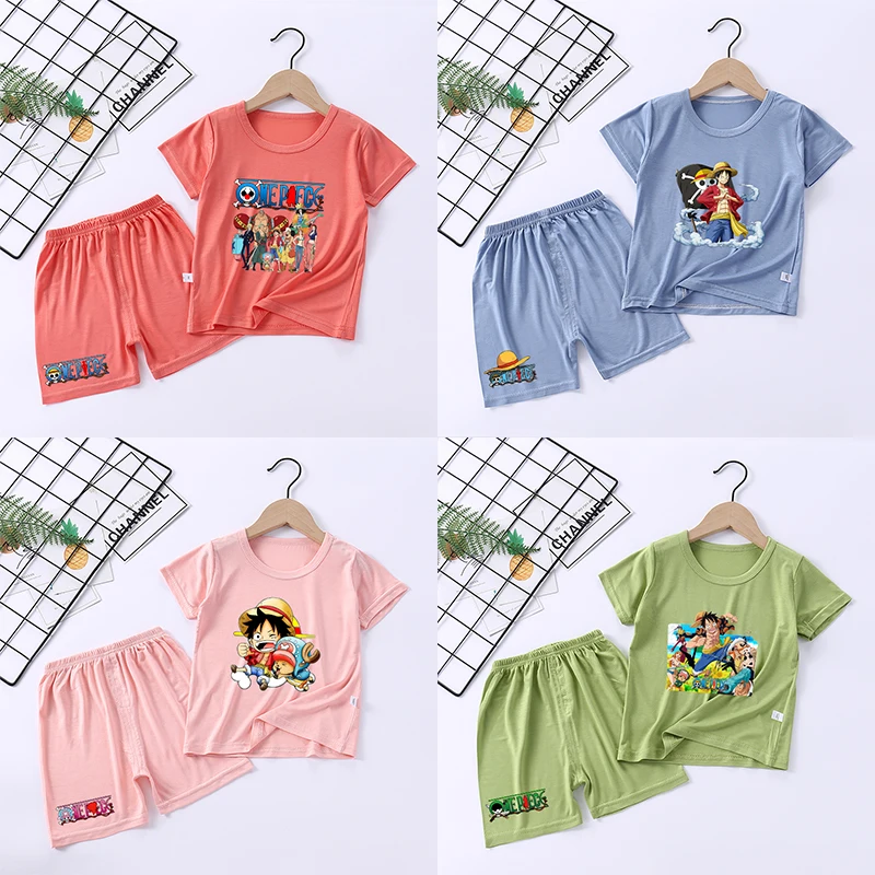 One Piece 2PCS Pajamas T-shirts and Shorts Set Cute Cartoon Anime Pattern Boys Girls Loungewear Summer Clothes Birthday Gifts
One Piece 2PCS Pajamas T-shirts and Shorts Set Cute Cartoon Anime Pattern Boys Girls Loungewear Summer Clothes Birthday Gifts