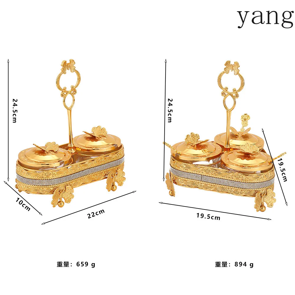 CX new golden wrought iron sugar Gu European seasoning jar
CX new golden wrought iron sugar Gu European seasoning jar