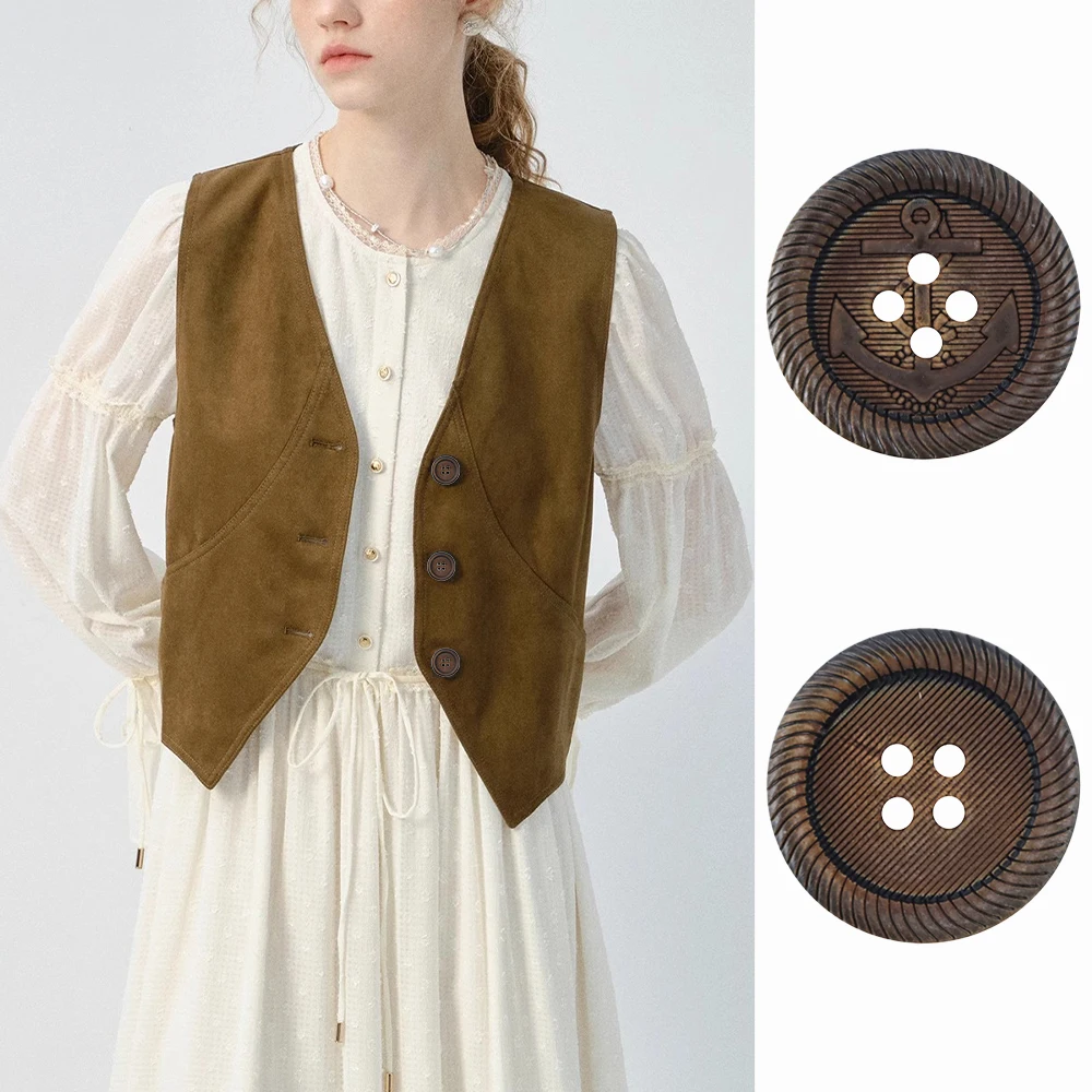 10pcs Vintage Stripe & Anchor 4-Hole Natural Buffalo Horn Buttons for Suit/Jacket, 15/20/25mm, Stripe/Anchor, Decorative Buttons
10pcs Vintage Stripe & Anchor 4-Hole Natural Buffalo Horn Buttons for Suit/Jacket, 15/20/25mm, Stripe/Anchor, Decorative Buttons