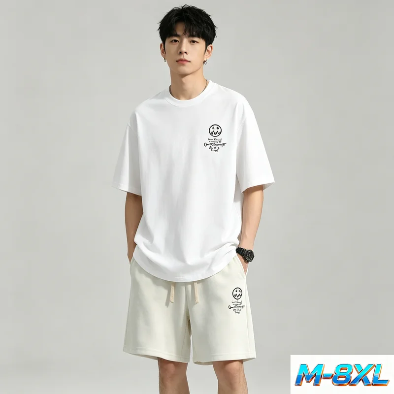 American Trendy Print Loose Large Size T-shirt Set M 8XL Drawstring Shorts Unisex Casual Versatile Daily Wear
American Trendy Print Loose Large Size T-shirt Set M 8XL Drawstring Shorts Unisex Casual Versatile Daily Wear