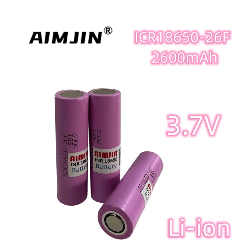 40pcs/lot 3.7V 2600mAh Original 18650 rechargeable li-ion Battery For INR18650-26F M ICR18650 26F 2600 mAH batteries
40pcs/lot 3.7V 2600mAh Original 18650 rechargeable li-ion Battery For INR18650-26F M ICR18650 26F 2600 mAH batteries