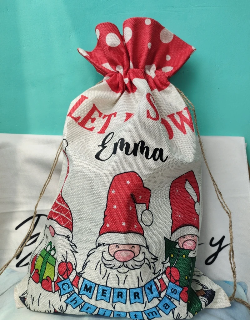 Customized Name Christmas gift bag, Christmas wrap sacks, Christmas treats bags, Christmas candy bag,Children's Christmas gifts
Customized Name Christmas gift bag, Christmas wrap sacks, Christmas treats bags, Christmas candy bag,Children's Christmas gifts