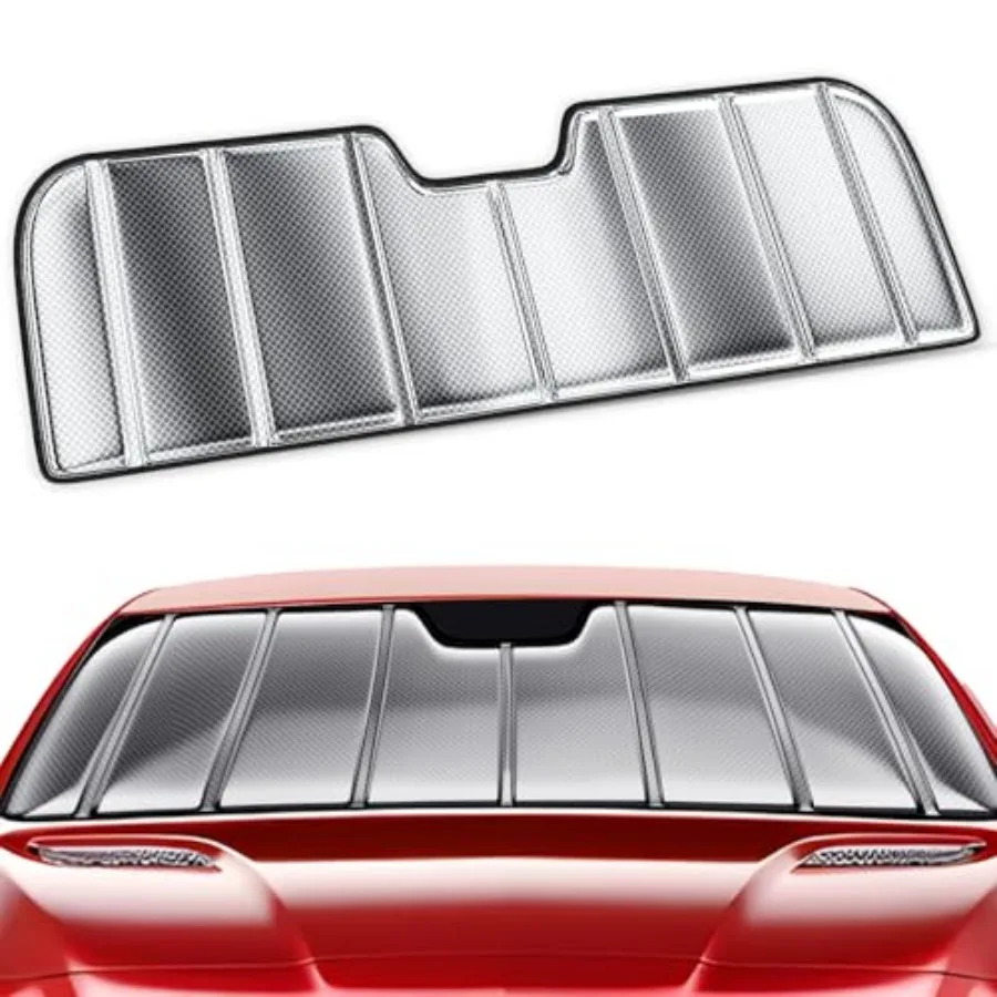 Windshield Sun Shade for Wrangler, 2020-2026 Jeep Gladiator, Foldable 3-Layer High Reflective Silver Sunshade, Blocks UV Rays a
Windshield Sun Shade for Wrangler, 2020-2026 Jeep Gladiator, Foldable 3-Layer High Reflective Silver Sunshade, Blocks UV Rays a